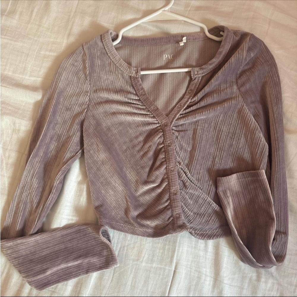 Women's Purple Long Sleeve Top